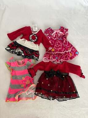 Lot of 4 Dollie & Me 18-inch Doll Dresses and Outfits